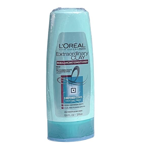 L'Oreal Extraordinary Clay Rebalancing Conditioner Oily Roots Dry Ends 12.6oz - Picture 7 of 7